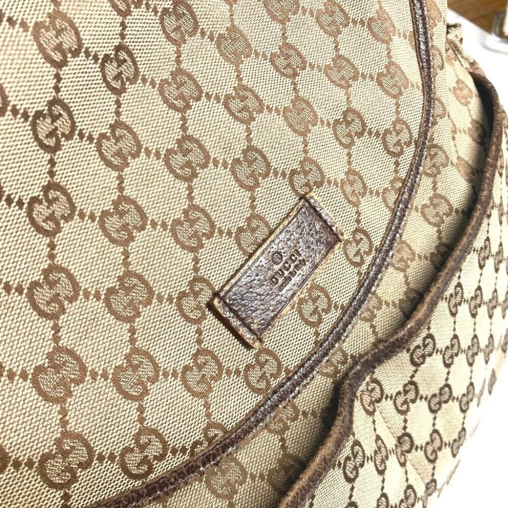 GUCCI 123326 Mother's Bag Crossbody Shoulder Bag Canvas/Leather Beige/Dark brown - Picture 7 of 16